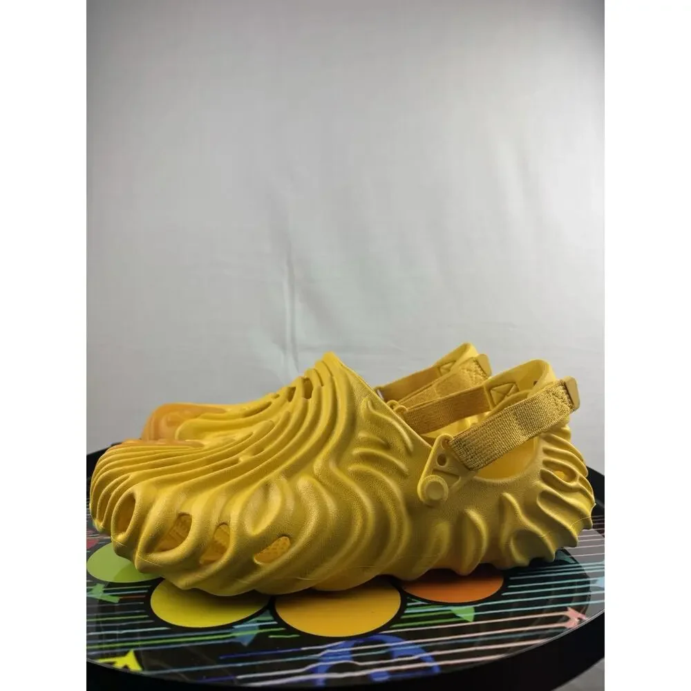The yellow Crocs Pollex Clog designed by Salehe Bembury in the 